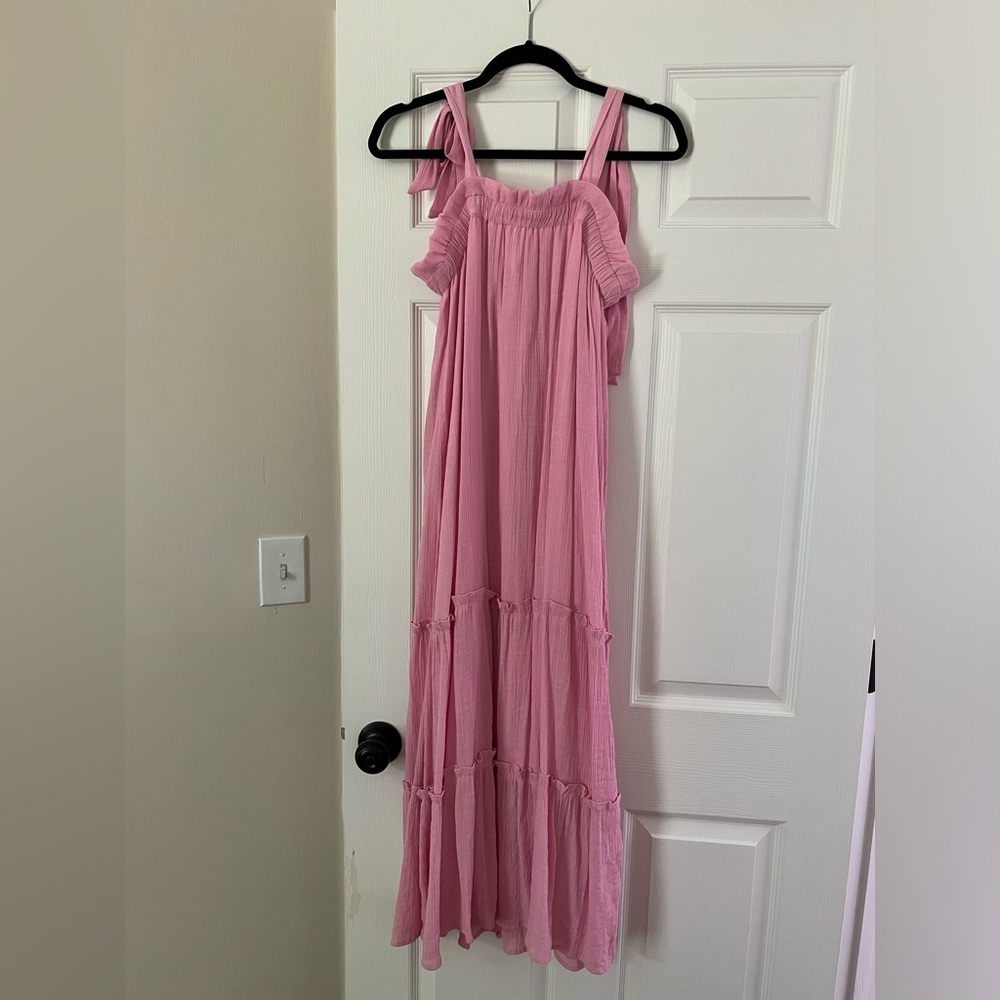 Pink midi dress